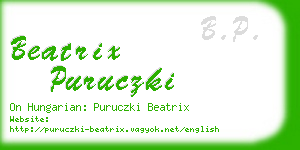 beatrix puruczki business card